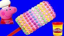 Play Doh Clay Frozen!! - Create Ice Cream Star Rainbow along Peppa Pig Toys