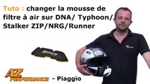 Tuto changer ou nettoyer la mousse de filtre à air d'un scooter piaggio giléra, Typhoon/Zip/DNA...