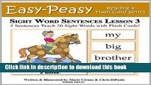 Download Book Sight Word Sentences Lesson 3: 5 Sentences Teach 20 Sight Words with Flash Cards
