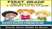 Download Book First Grade Sight Word Flash Cards: A Vocabulary List of 41 Sight Words for 1st