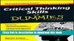 Download Book Critical Thinking Skills For Dummies ebook textbooks