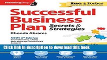 Read Books Successful Business Plan: Secrets   Strategies (Successful Business Plan Secrets and
