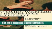 [PDF] Women Writers in Renaissance England: An Annotated Anthology [Read] Online