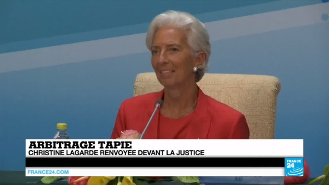 La directrice du FMI, Christine Lagarde, renvoyée devant la justice pour l'arbitrage Tapie
