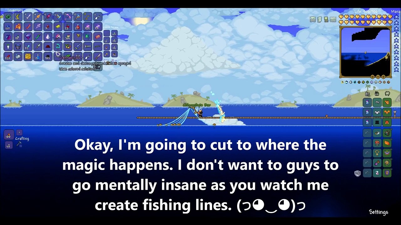 SUPER FAST FISHING: Terraria Infinite Fishing Line Glitch 1.3.1 [PATCHED 1.3.2]