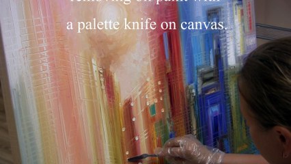 SUNSET oil painting. Ekaterina Ermilkina artist.