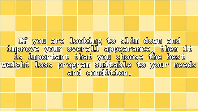 Best Weight Loss Program - What Are Your Options?
