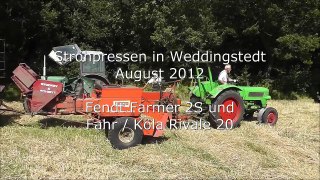 Fendt Farmer 2 mit Köla Rivale 20 Strohpressen in Weddingstedt