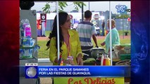 Feria en el parque Samanes por las fiestas de Guayaquil