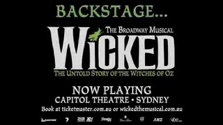 Wicked Sydney - Backstage with Will Lewis - September 28, 2009