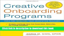 Download Books Creative Onboarding Programs: Tools for Energizing Your Orientation Program PDF