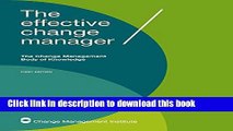 Read Books The Effective Change Manager: The Change Management Body of Knowledge ebook textbooks