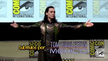 Tom Hiddleston como Loki en la Comic-Con 2013 (Subtitulado)