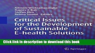 [PDF] Critical Issues for the Development of Sustainable E-health Solutions (Healthcare Delivery