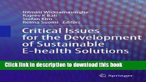 [PDF] Critical Issues for the Development of Sustainable E-health Solutions (Healthcare Delivery