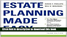 Read Books Estate Planning Made Easy, Third Edition ebook textbooks