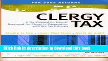 Read Books Clergy Tax: A Tax Preparation Manual Developed for Clergy in Cooperation With the IRS