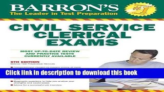 Download Books Barron s Civil Service Clerical Exam E-Book Free