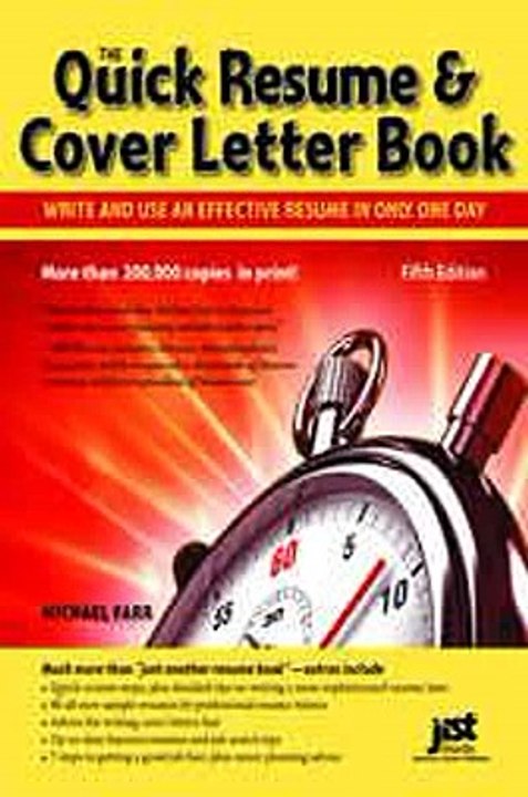 The Quick Resume  Cover Letter Book Michael Farr Ebook EPUB PDF