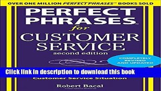 Read Books Perfect Phrases for Customer Service, Second Edition (Perfect Phrases Series) E-Book