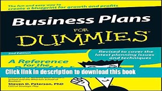 Download Books Business Plans For Dummies PDF Free