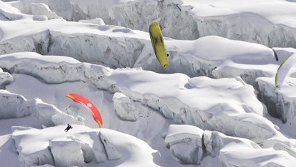 Acrobatic Paragliding Above Mt. Blanc
