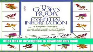 Read Cook s Book of Essential Information: A Kitchen Handbook  Ebook Free