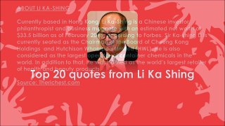 Best 20 quotes from Li Ka Shing