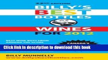Read Billy s Best Bottles: Wines for 2012  Ebook Free