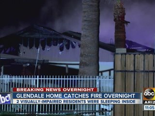 Glendale home catches fire overnight