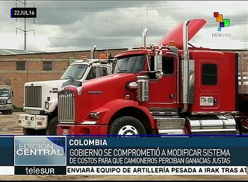 Camioneros colombianos alcanzan acuerdo con gob. para levantar paro