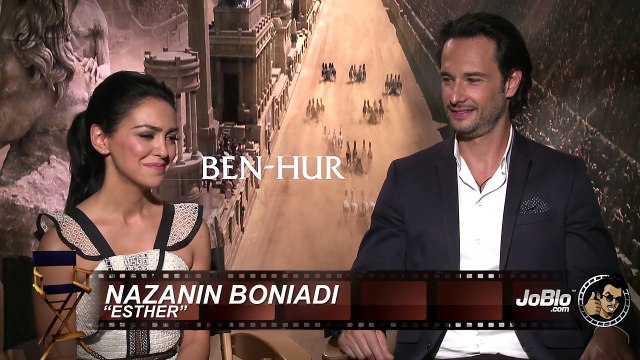 Nazanin Boniadi & Rodrigo Santoro Exclusive BEN-HUR Interview (JoBlo.com)