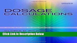 Ebook Dosage Calculations, 9th edition Free Online