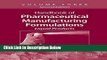 Books Handbook of Pharmaceutical Manufacturing Formulations: Liquid Products Free Online