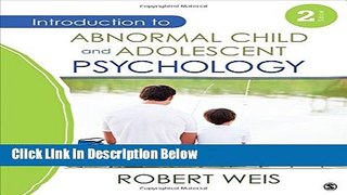 Ebook Introduction to Abnormal Child and Adolescent Psychology Full Download