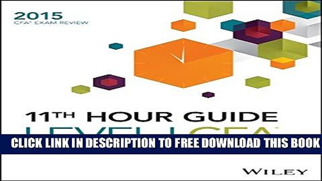 [PDF] Wiley 11th Hour Guide for 2015 Level I CFA Popular Online
