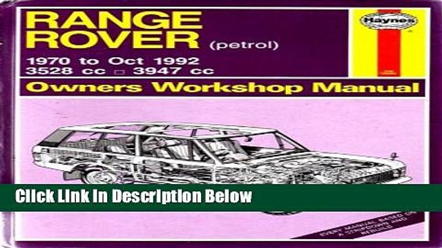 [PDF] Range Rover Owner s Workshop Manual (Service repair manuals) [Full Ebook]