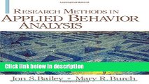 Download Research Methods in Applied Behavior Analysis Ebook Online