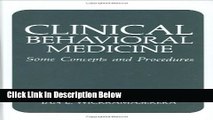Ebook Clinical Behavioral Medicine: Some Concepts and Procedures Full Online