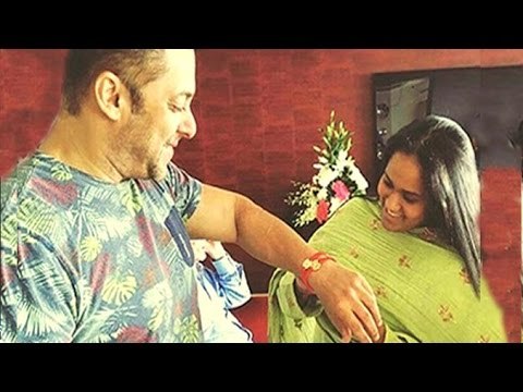 Salman Khan's Sister Arpita Khan Tying Rakhi On Raksha Bandhan 2016