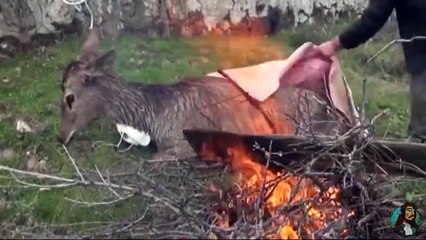 Kind villagers rescue a drowning animal