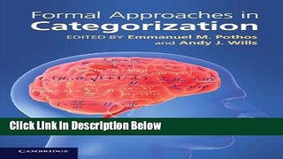 Books Formal Approaches in Categorization Free Online