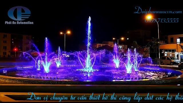 Đài phun nước lập trình nghệ thuật, điều khiển hệ thống vòi phun mềm mại nhip nhàng