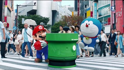 Cérémonie de clôture : Le Premier ministre japonais Shinzo Abe en Super Mario
