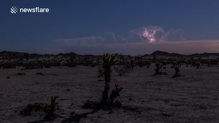 Timelapse of impressive storm over California state park