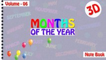 Months of the year for kids | Learn 12 Months and number of days | Nursery rhymes for children
