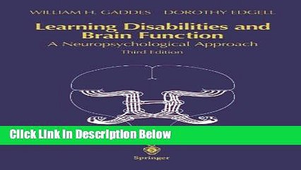 Download Learning Disabilities and Brain Function: A Neuropsychological Approach [Online Books]