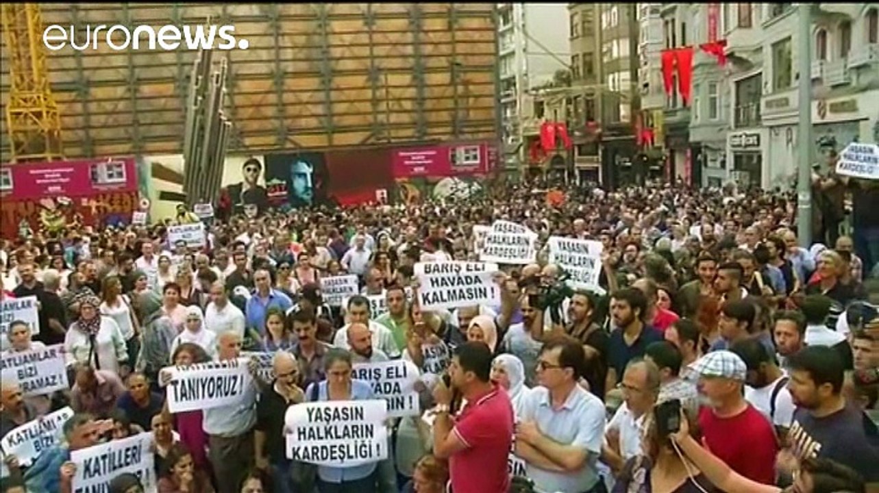 Protestdemonstration nach Anschlag in Gaziantep