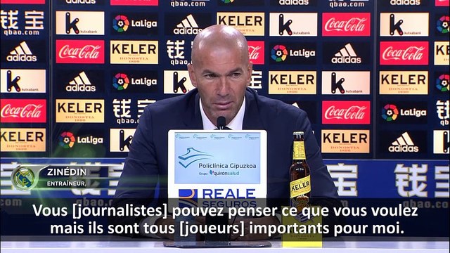 Real Madrid. - Zidane : ''Ils auront tous du temps de jeu''