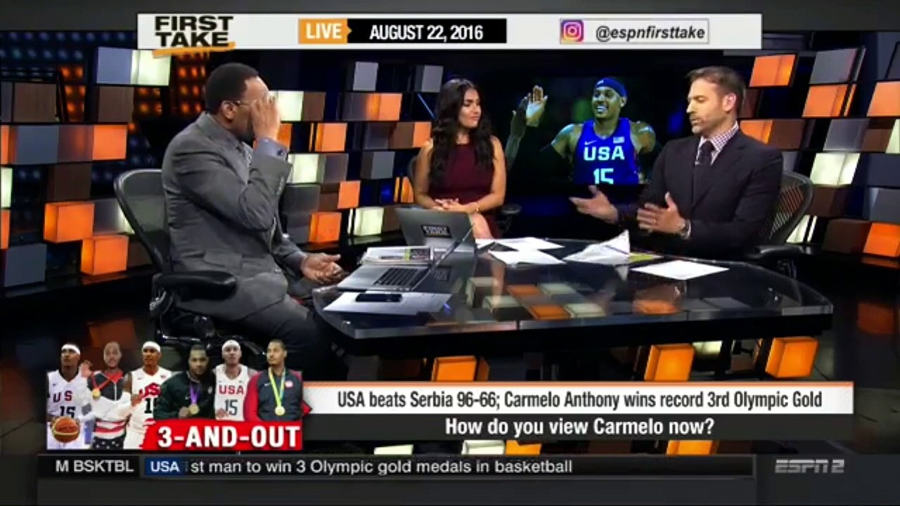 First Take 8.22.16 - Carmelo Anthony says it was his last game with Team USA after winning gold medal